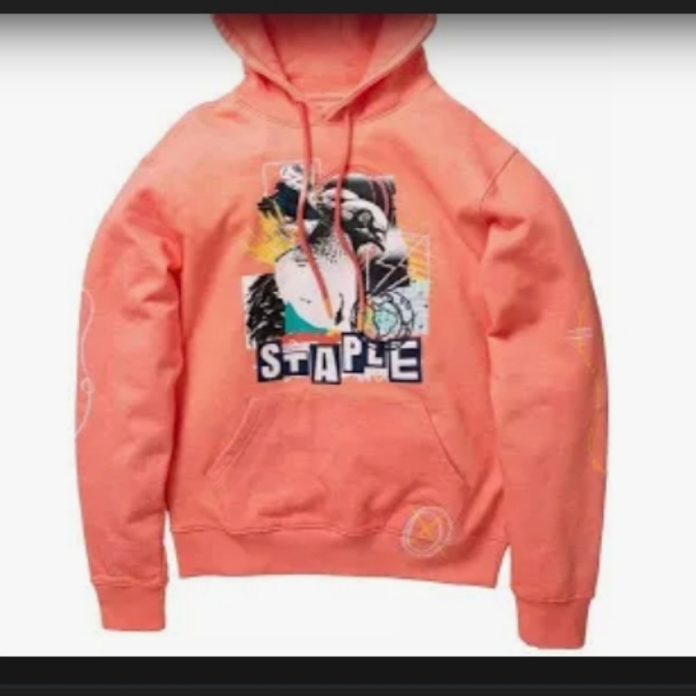 Staple Men's Calyer Pink Hoodie sz XS